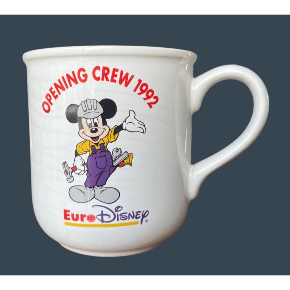 Euro Disney 1992 CAST Member MICKEY MOUSE Opening Day Crew Mug Hornsea Pottery